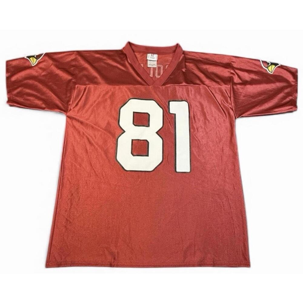 Arizona Cardinals Jersey Mens Large Red Anquan Boldin #81 NFL Vintage